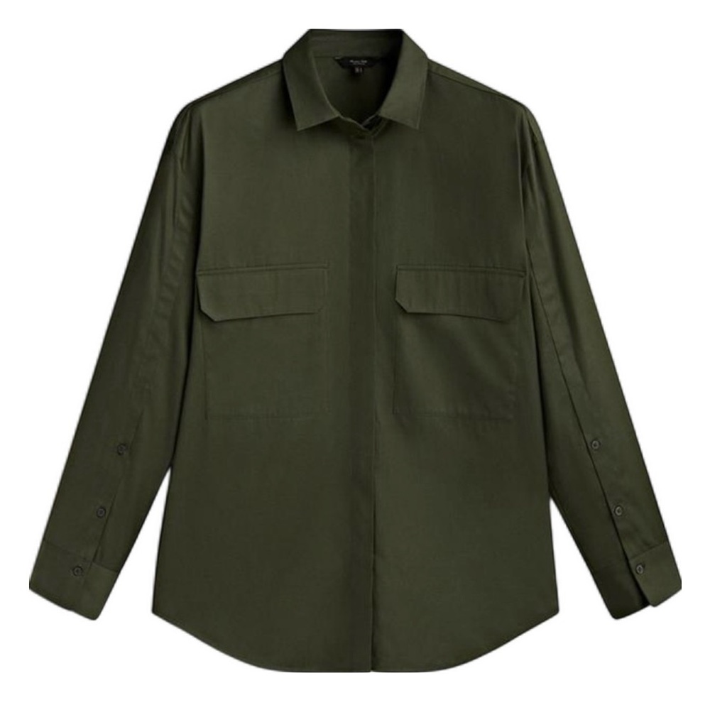 Massimo Dutti Cotton Poplin Button-Down Shirt